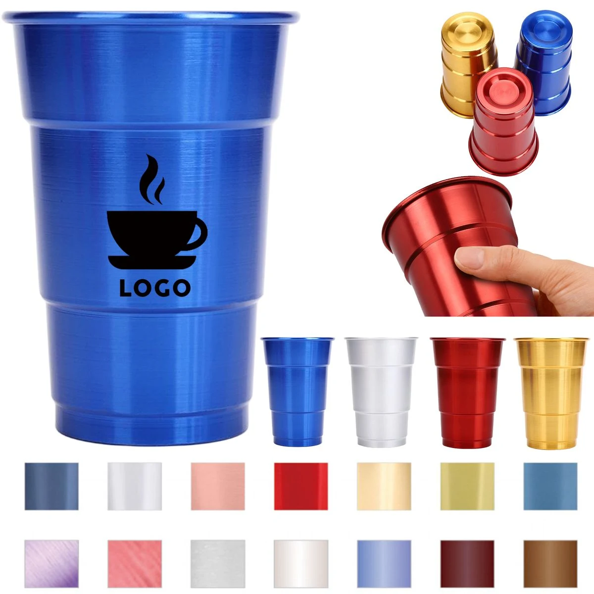16 oz Food Grade Camping Aluminum Cup 1