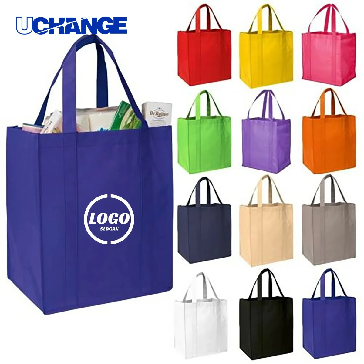 Long-Handled Thickened Non-Woven Handbag Carrier 1