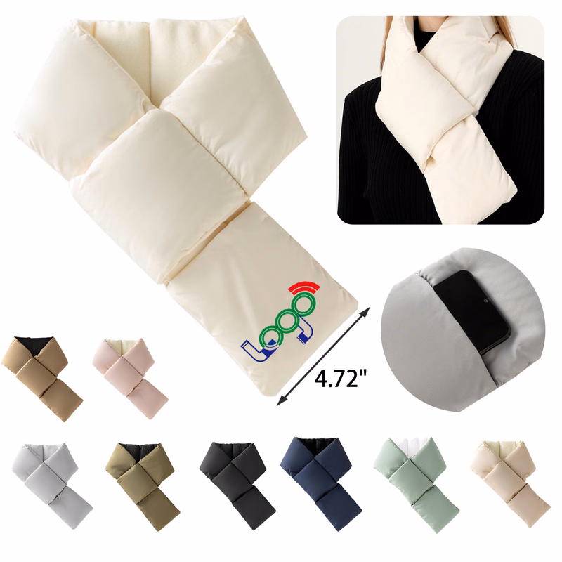 MOQ 50 PCS Puffer Soft Winter Scarf