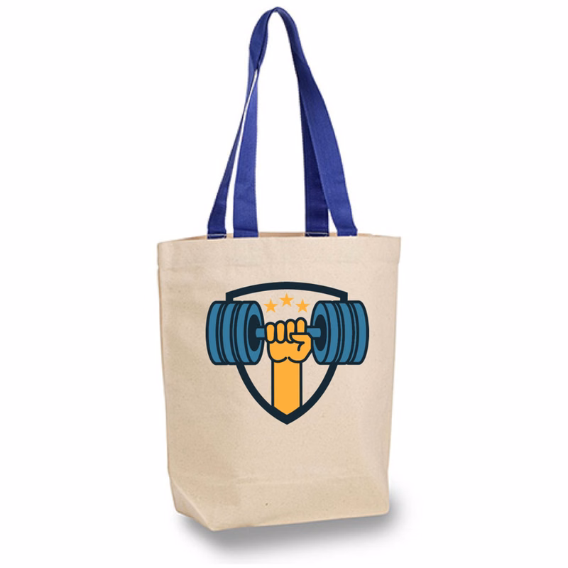 Sublimation 12 oz Poly Canvas Tote Bag - 15"W x 16" H x 4"G