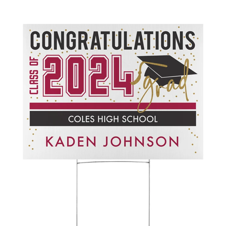 Dotted Congratulations Yard Sign 1