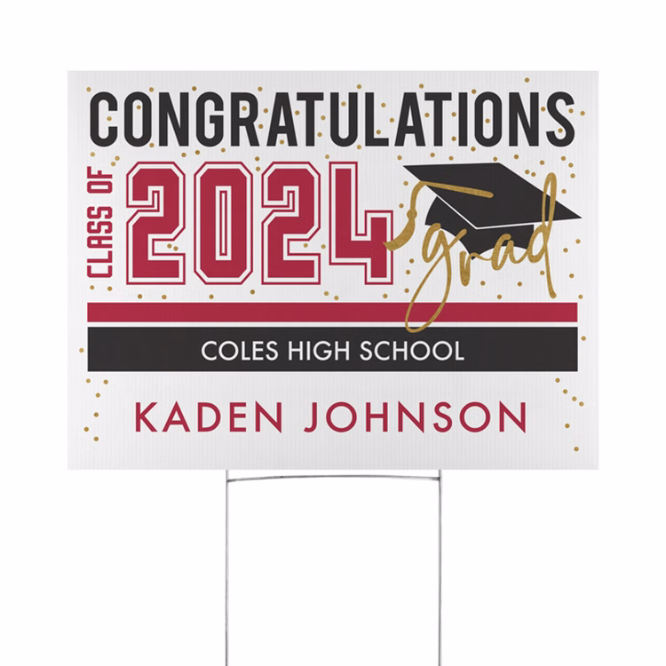 Dotted Congratulations Yard Sign