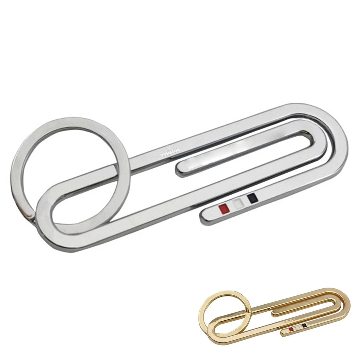 Zinc Alloy Paperclip Keychain 1