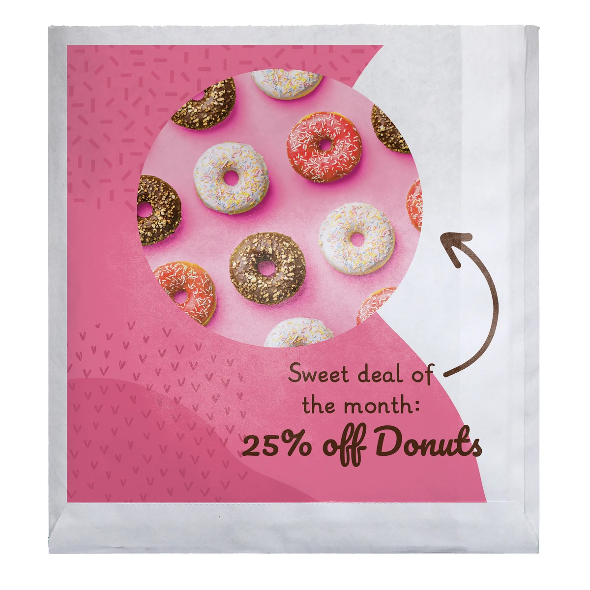 Full Color 2-Sided Food Safe Merchant Paper Bags (7.5" x 7.5") 1