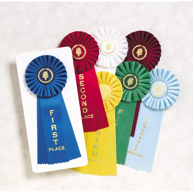 Third Place Rosette Ribbon 4 1/2" x 11" 1
