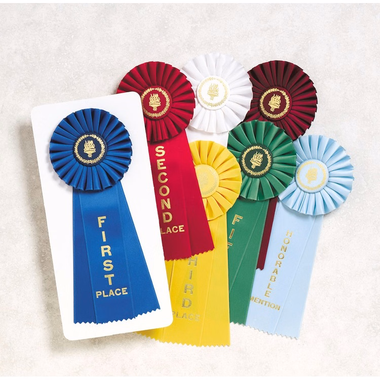 Third Place Rosette Ribbon 4 1/2" x 11"