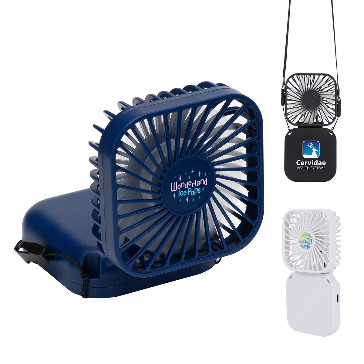 Whirlwind Mini Folding Rechargeable Fan with Lanyard 1