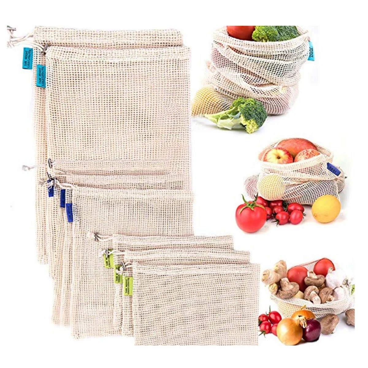 Reusable Cotton Mesh Produce Bag 1