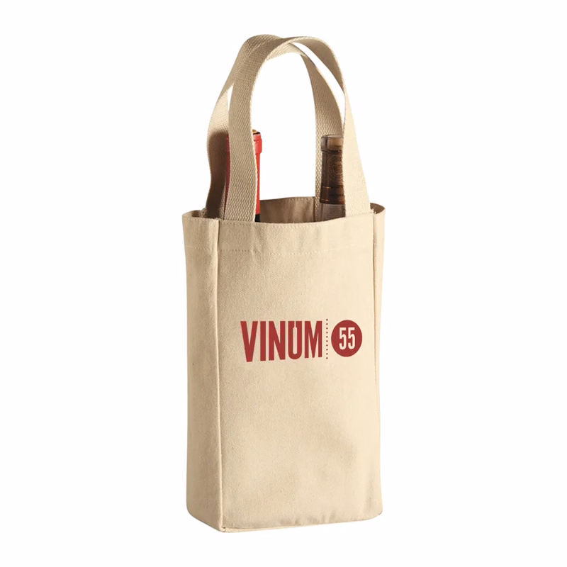 2-Bottle Heavy Cotton Canvas Tote