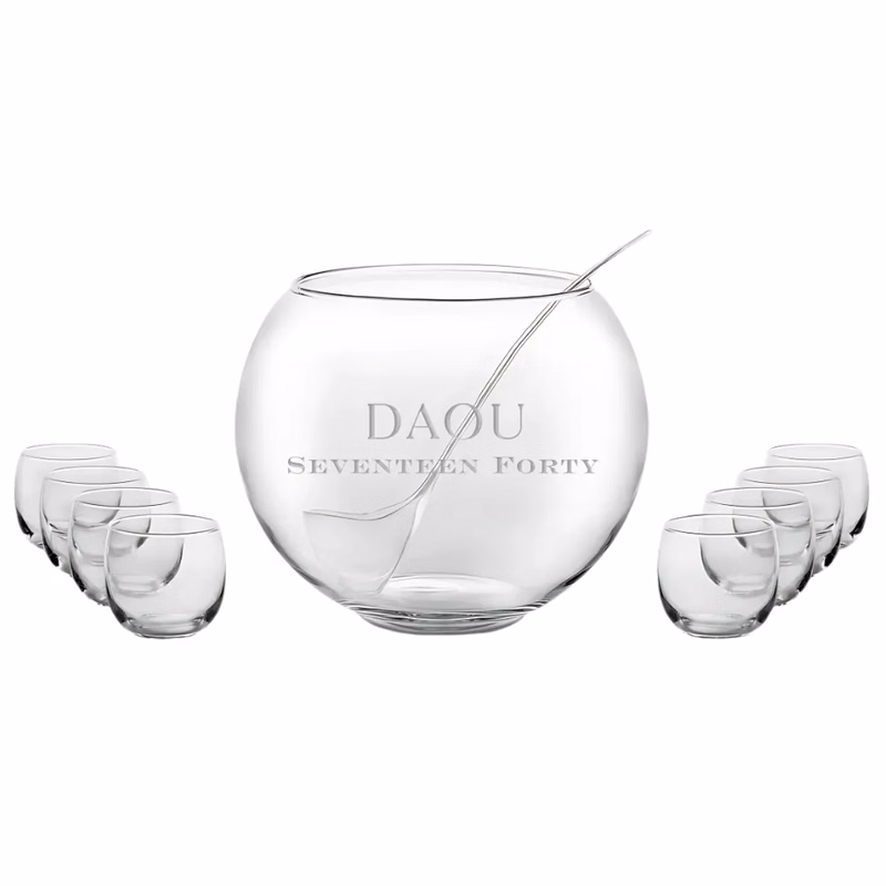 Glass Punch Bowl Set