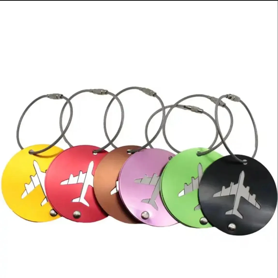Aluminum luggage travel tags 1