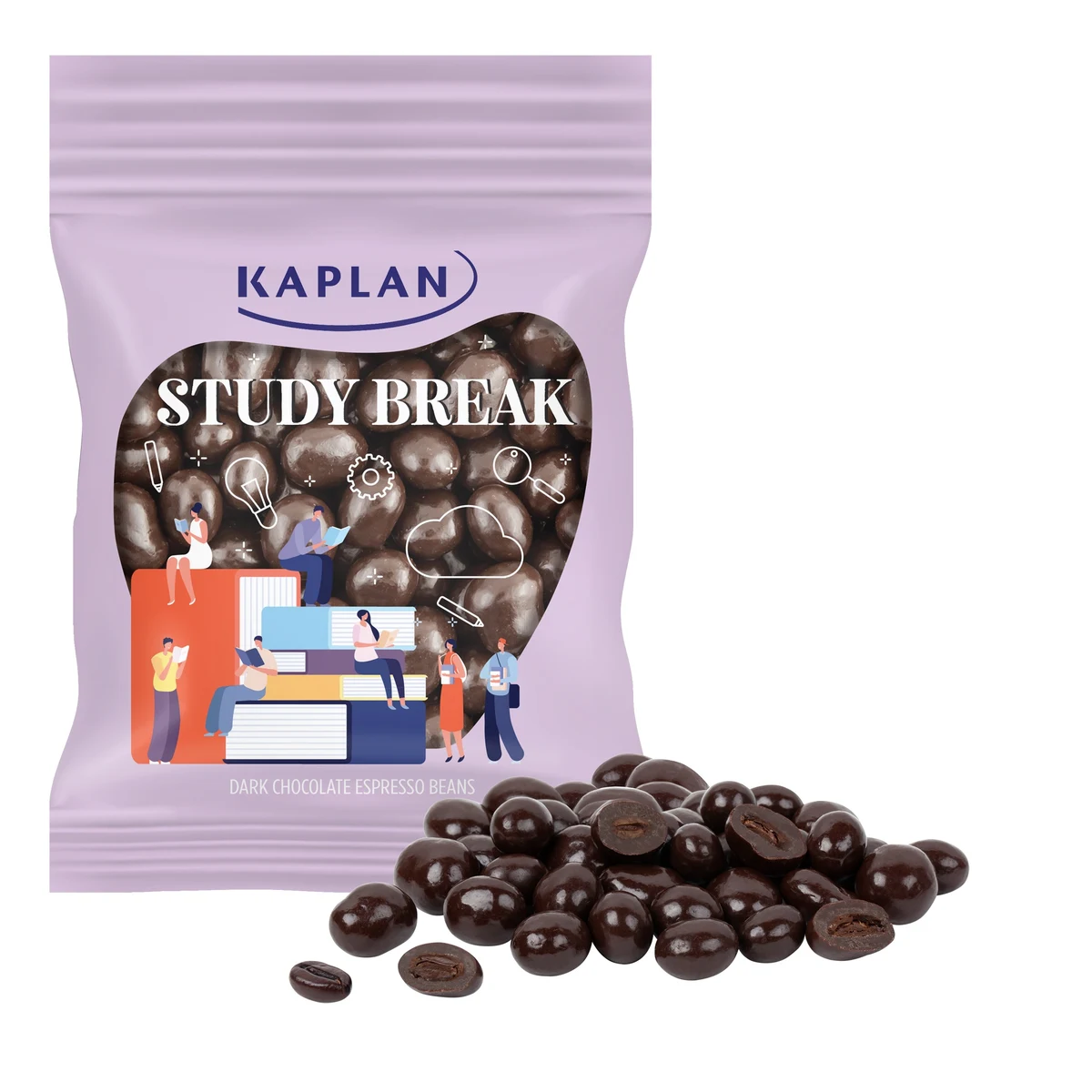 2oz. Full Color DigiBag™ with Dark Chocolate Espresso Beans 1