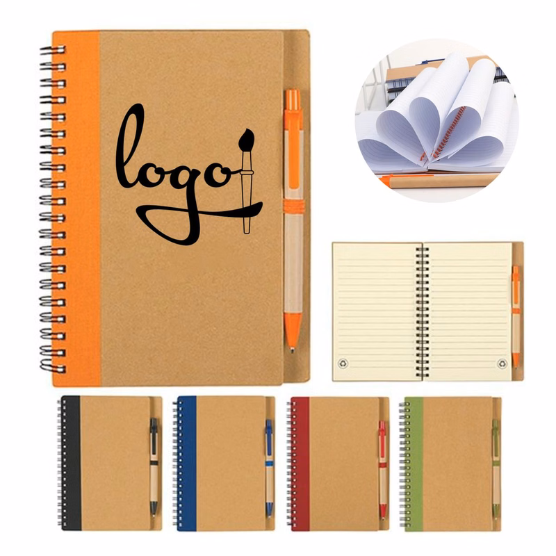 Full Color 7.1"??5.1" Cellophane Notebook With Pen