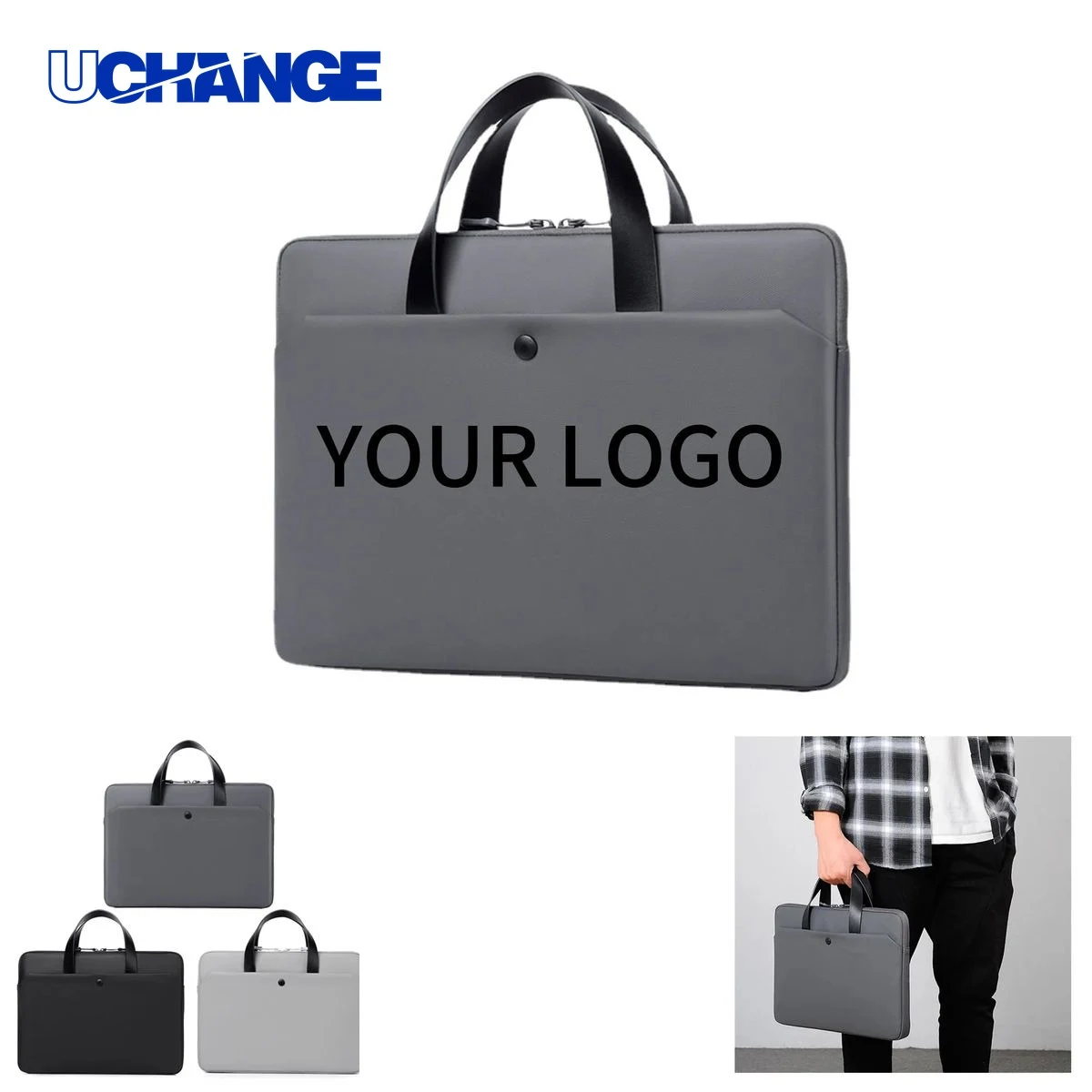 Polyester Laptop Case Organizer 14 Inch with Shoulder Strap 1
