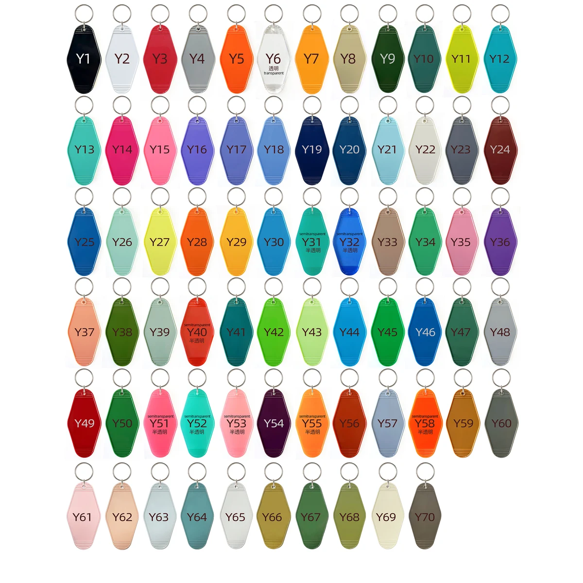 Plastic Hotel Tag Key Chain 1