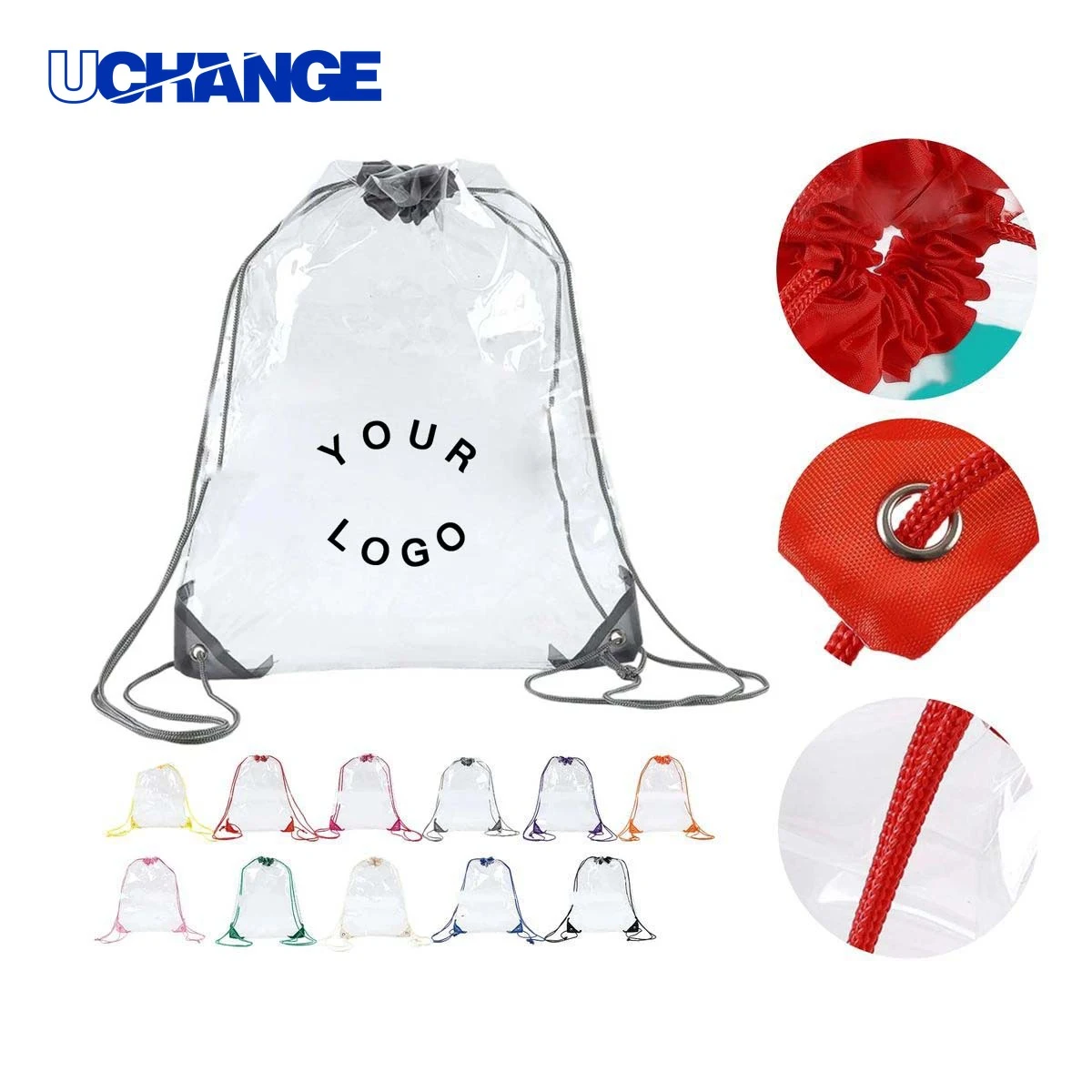 Dustproof PVC Sports Backpack with Handle Rope 1