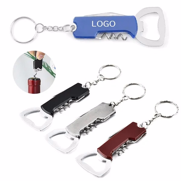 Portable Multi-Function Keyring Bottle Opener