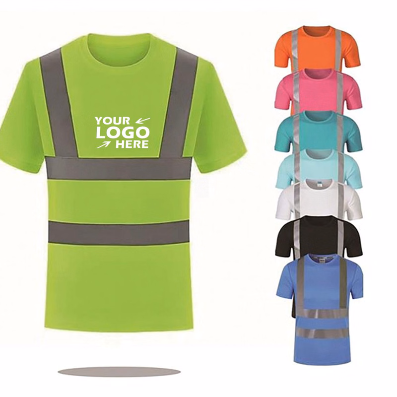 High-Visibility Reflective Safety T-Shirt with Pocket