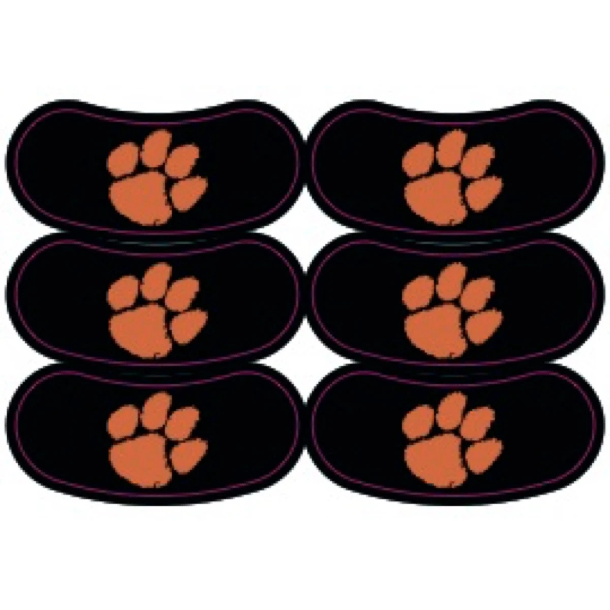 Eye Strips - 3 Pair Eye Black - Peel & Stick Tattoo Sheet 1