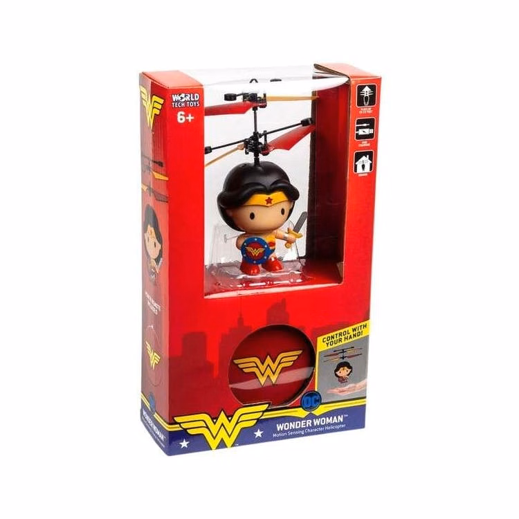 Wonder Woman Flying Hand Controlled Helicopter with Remote - 3.5"