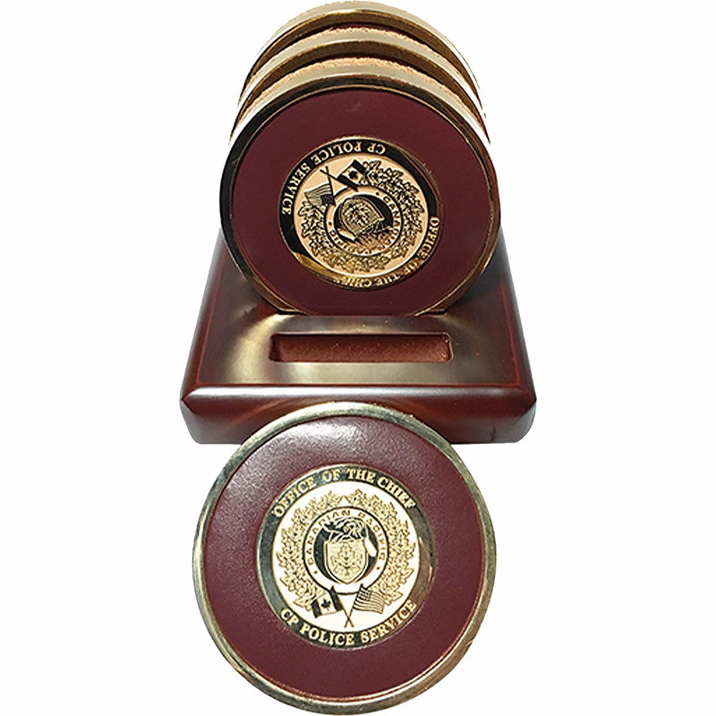 Leather & Diestruck Emblem Coasters