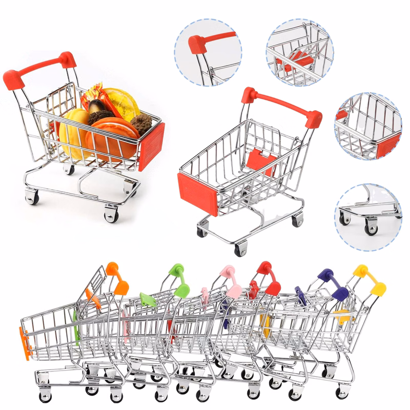 Mini Supermarket Handcart Toy