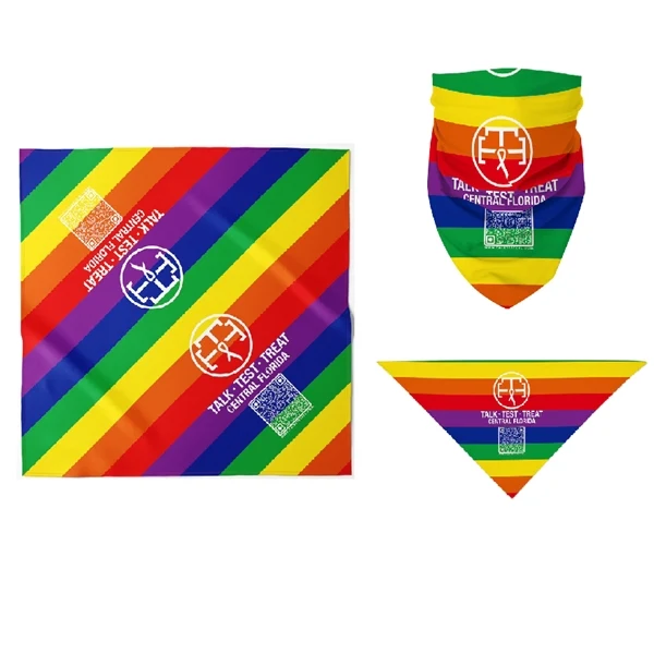 Custom 21.65" Rainbow Pride Bandana Scarf — Heat Transfer Print Community Giveaway 1