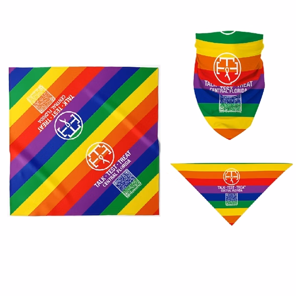 Custom 21.65" Rainbow Pride Bandana Scarf — Heat Transfer Print Community Giveaway