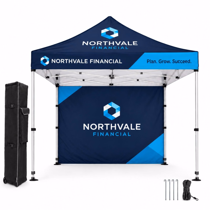 Tent Backwall Package, 10' Sublimated Tent Kit and Full single sided backwall