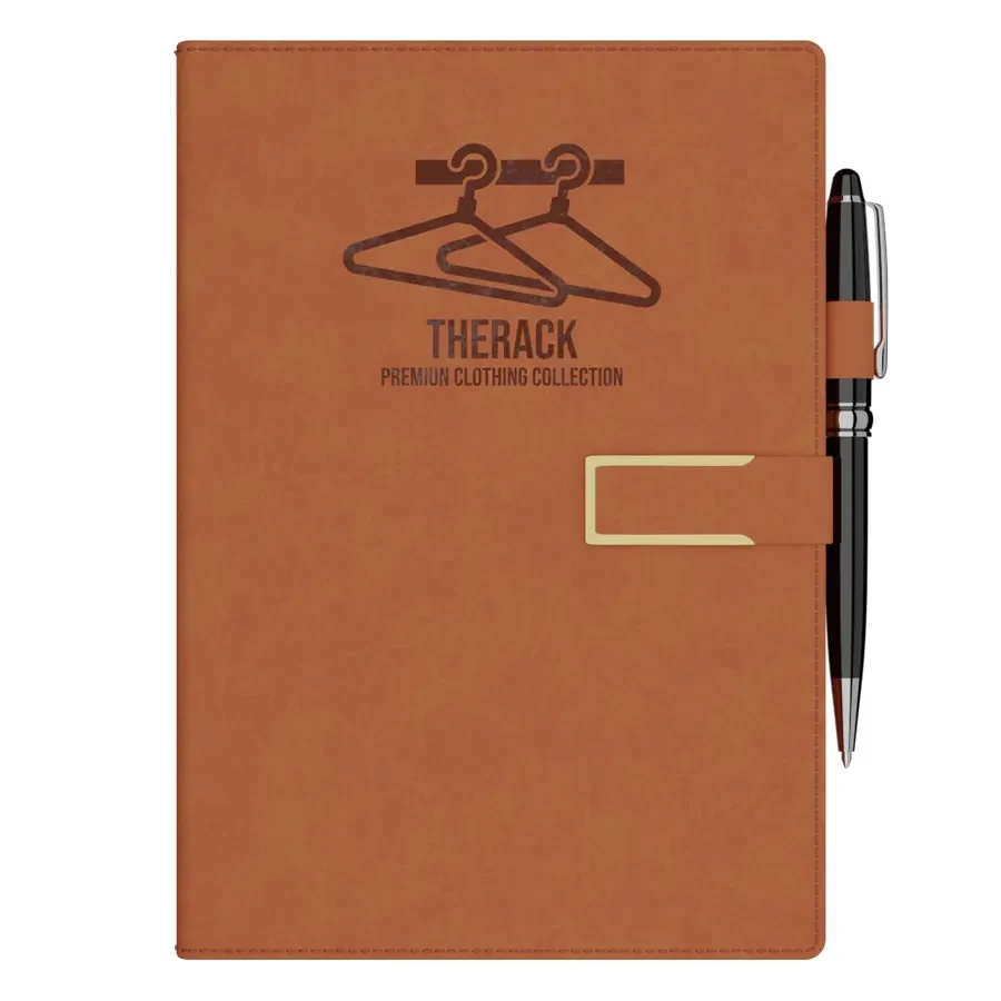 Leather Notebook with Pen 1