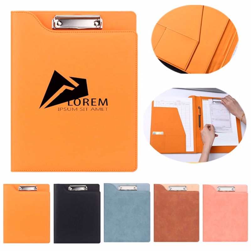Multi-Pocket Organizer PU Leather A4 Writing Board Padfolio