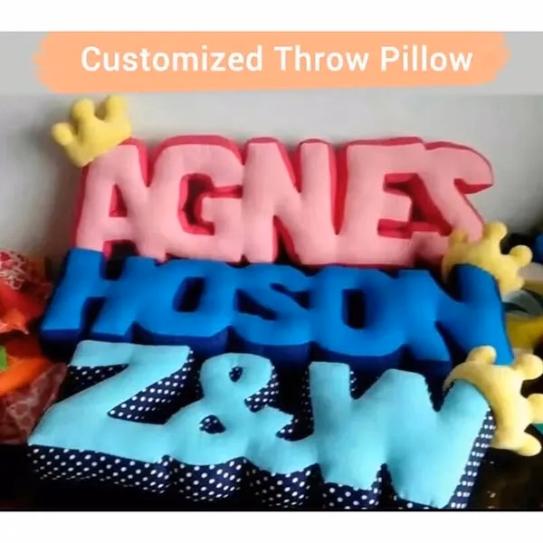 Fluffy Custom soft plush letter pillow
