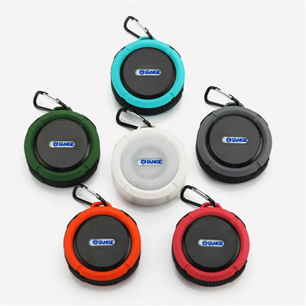 Rugged Waterproof Bluetooth Speaker With Carabiner 1