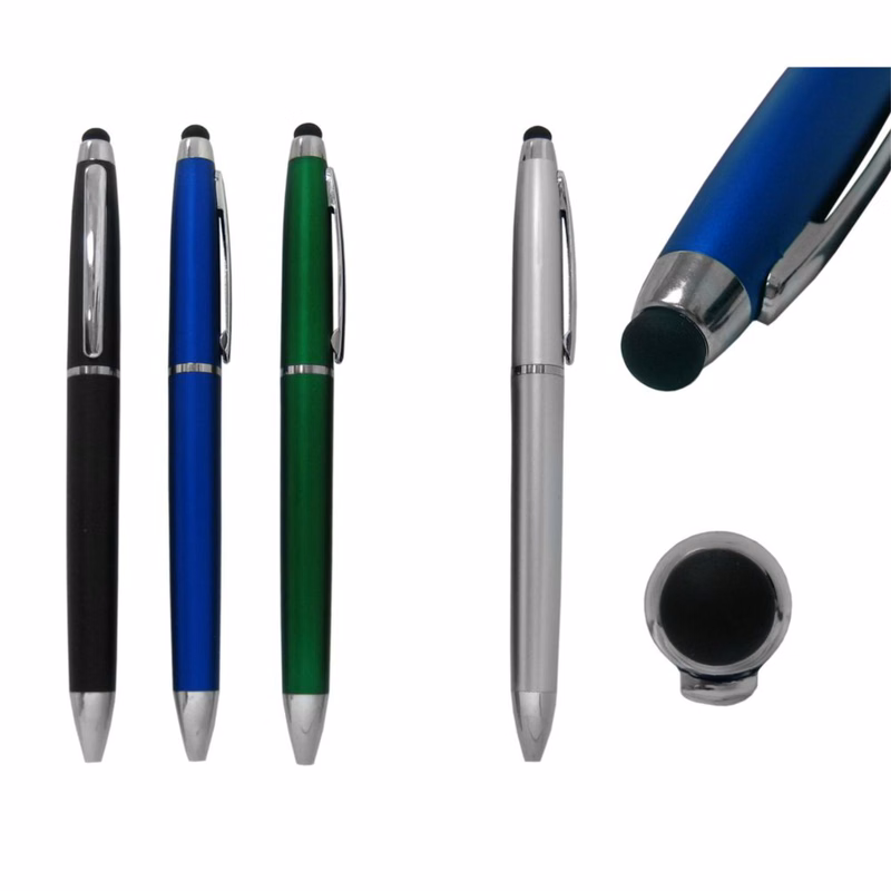 Pad Printed Plastic Ball Point Pen with Stylus