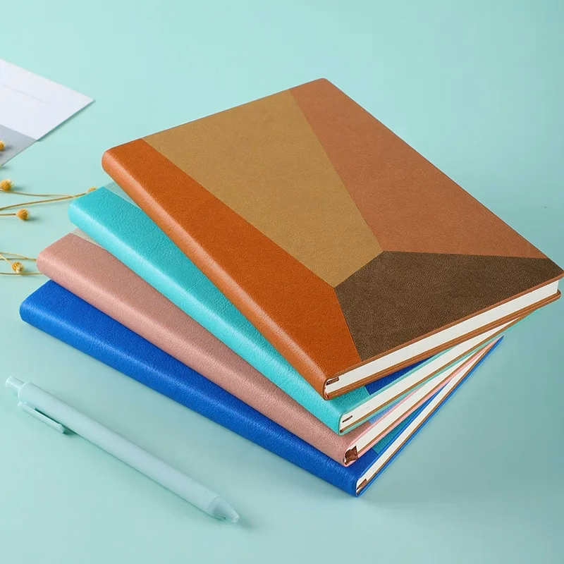 Stitching Color Geometric Figure Cover A5 Notebook