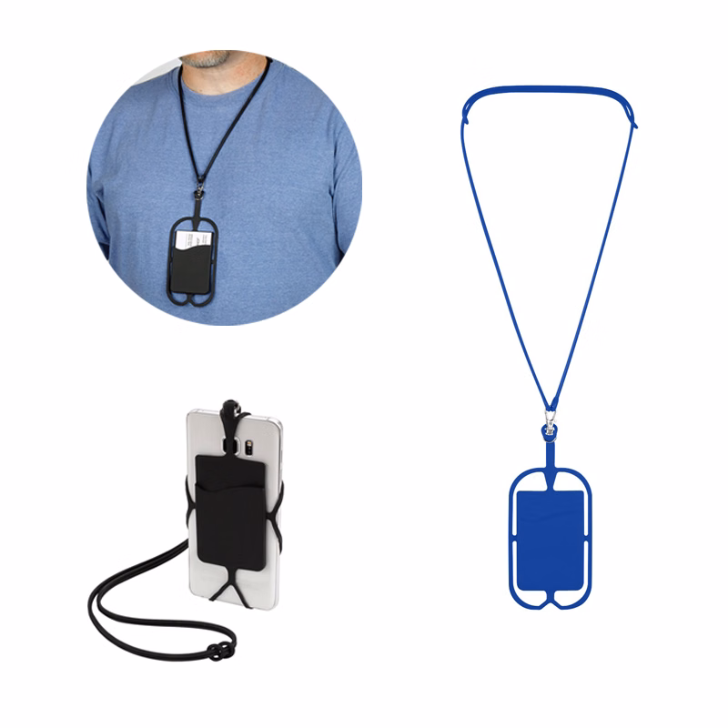 Silicone Lanyard Phone and Card Holder