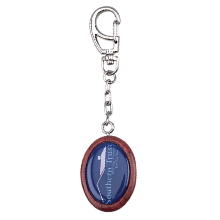 Oval II Wood Key Tag 1