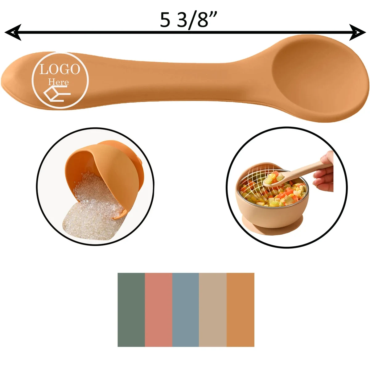 Fashionable Silicone Spoon Feeding Baby 1