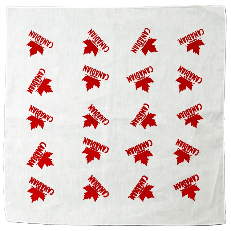 White Printed Standard Bandanna 1