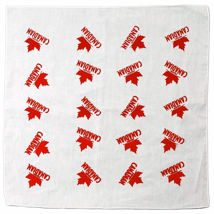 White Printed Standard Bandanna