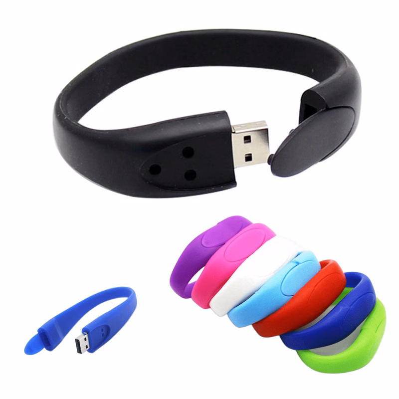 128GB Silicone USB 2.0 Wristband Flash Drive