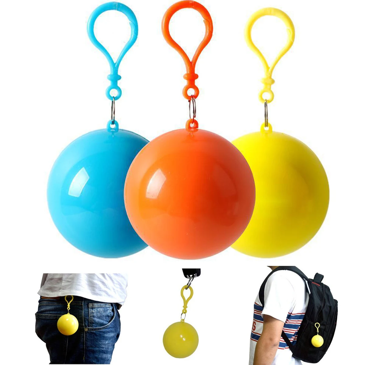 Rain Poncho Keychain Ball 1