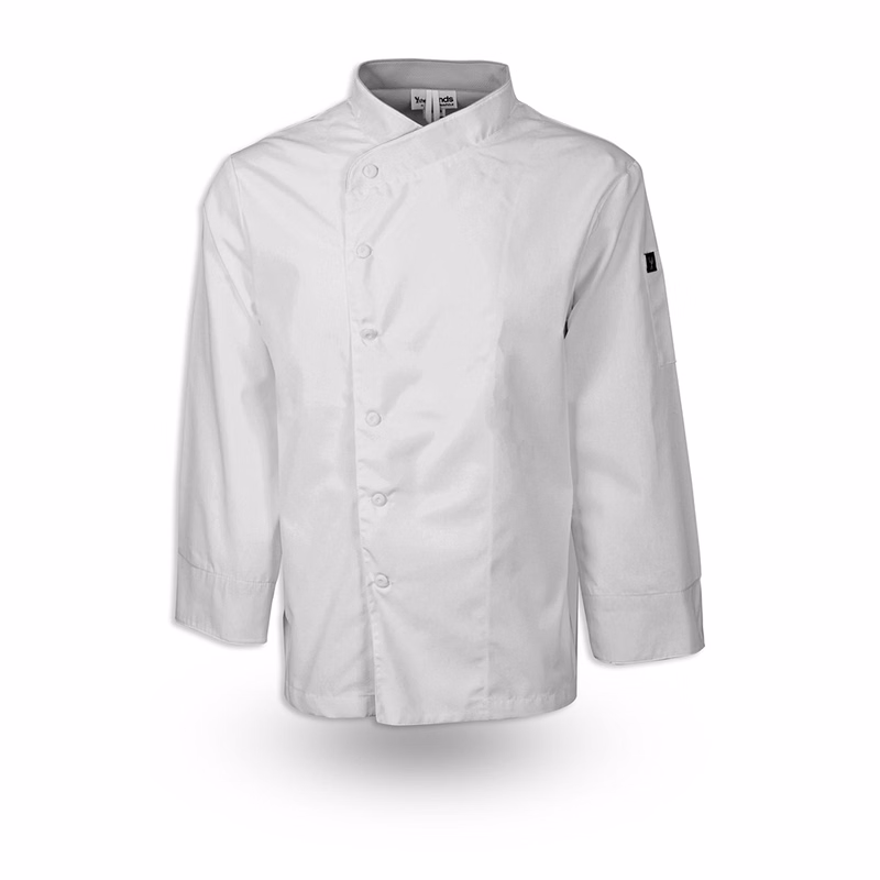 White Crossover Collar Keep Kool Chef Coat