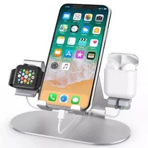 3 in 1 Charger Dock Station Aluminum Charging Stand 1