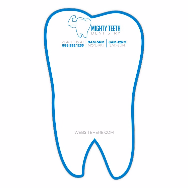 Mini Memo Board Shape - 4.9375x8.5 Laminated - TOOTH - 14 pt.