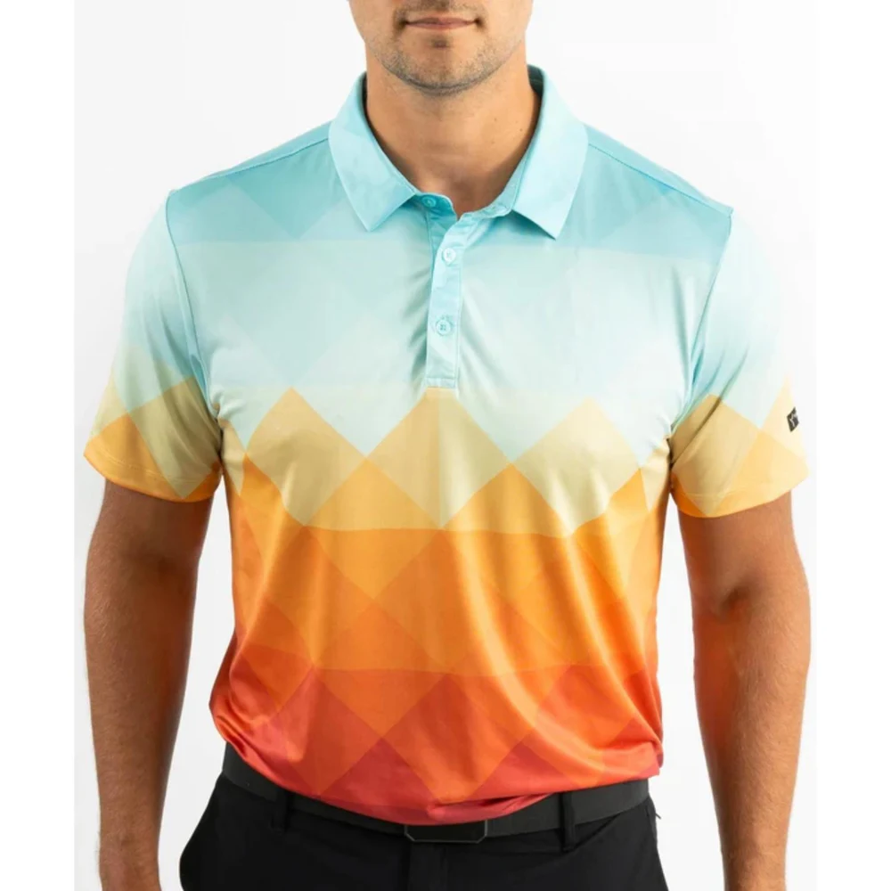 YATTA Golf® - Abstract men's Moisture Wicking Golf Polo Shirts 1