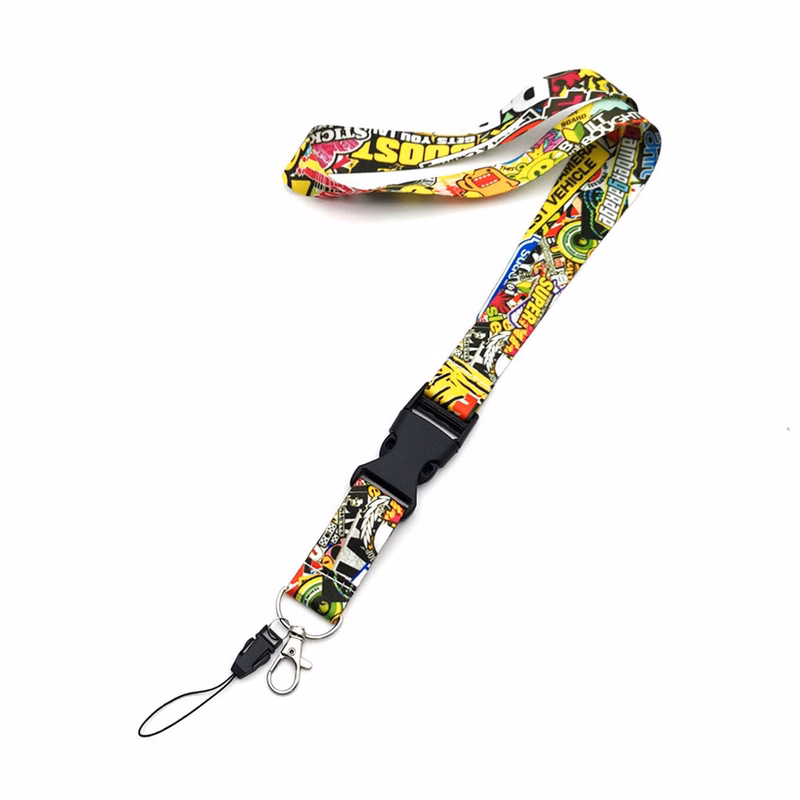Full Color Lanyard with Buckle Release Badge Holder