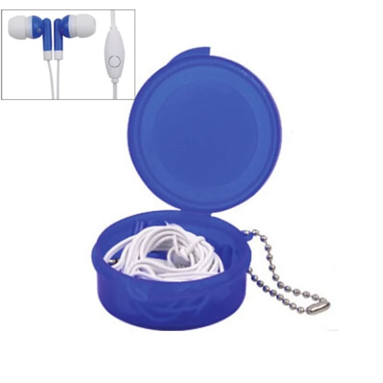 Earbuds in Case with Keyring with Mic 1