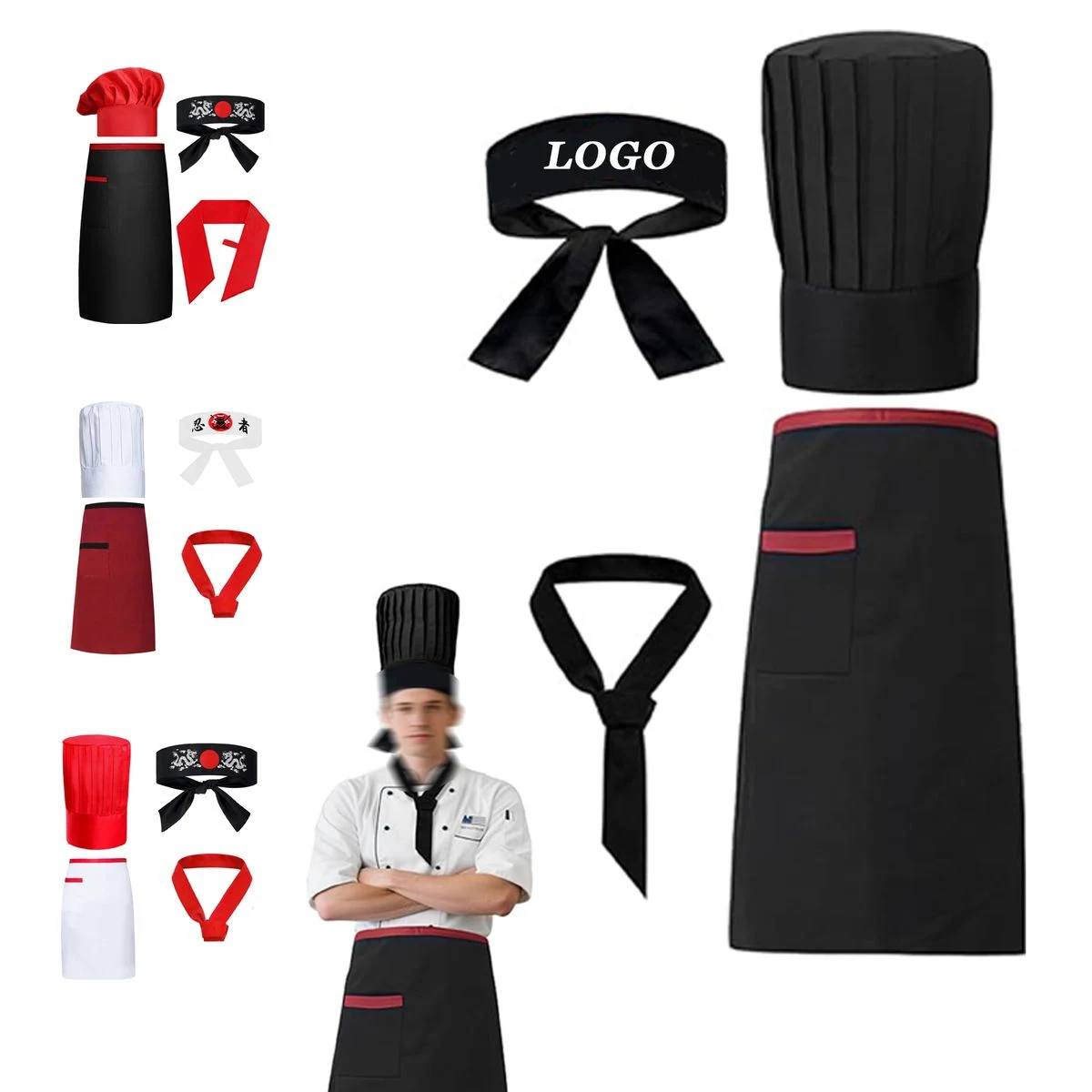 Chef Costume 4PC Set 1