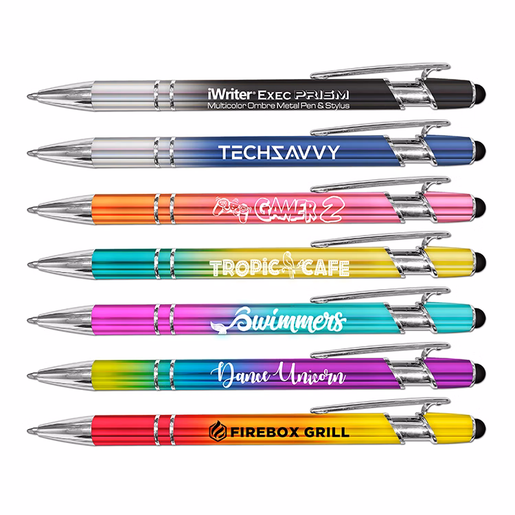 iWriter® Exec Prism - Multicolor Ombre Metal Pen & Stylus